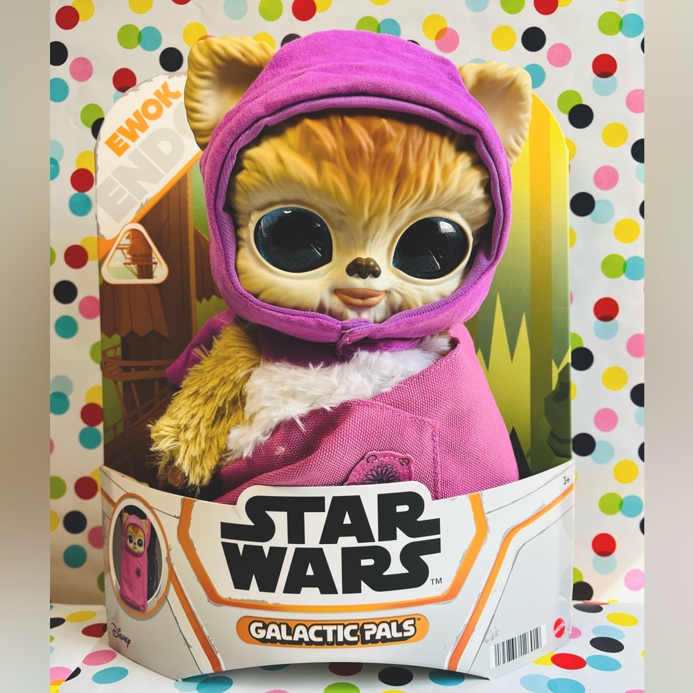 STAR WARS Galactic Pals EWOK GIRL 11" Pink PLUSH Figure + Satchel NIB